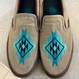 Embroidered Vans Slip-ons